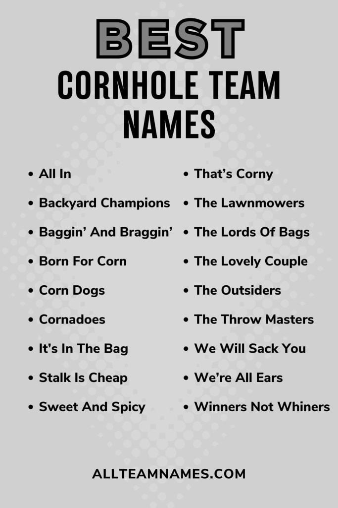best name for cornhole
