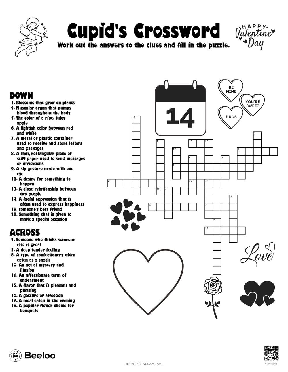 best name for cupid crossword