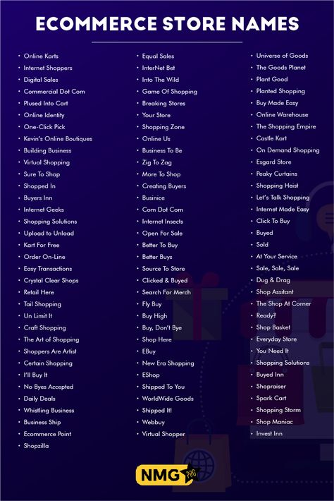 best name for ecommerce store