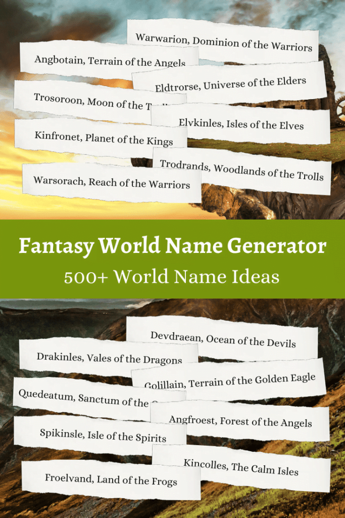 best name for fantasy world