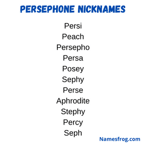 best nickname for persephone