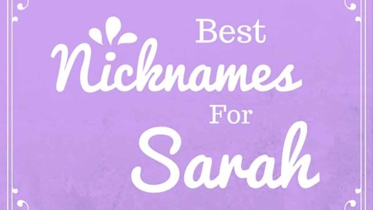 best nickname for sara