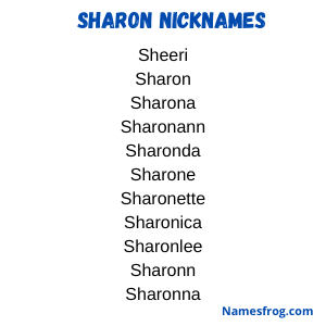 best nickname for sharon