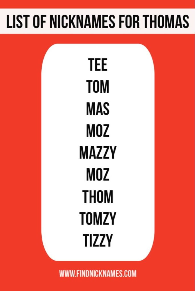 best nickname for tommy