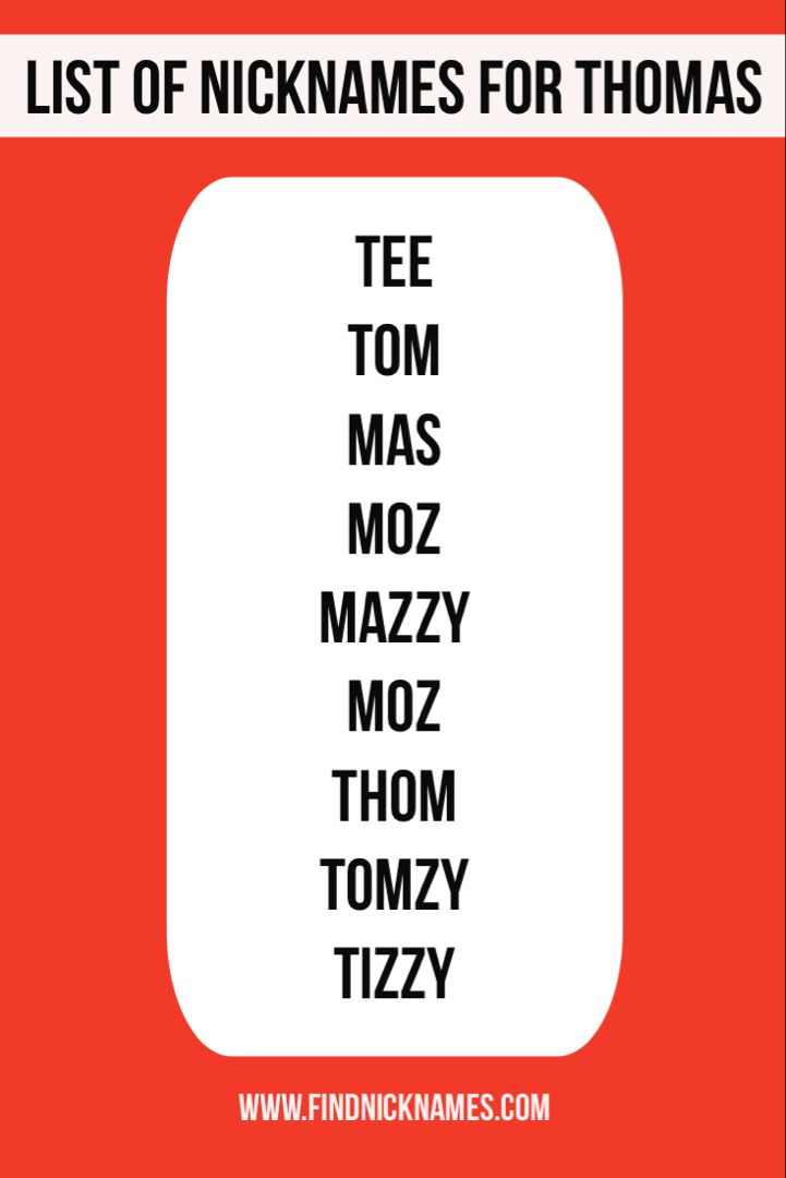 best nickname for tommy