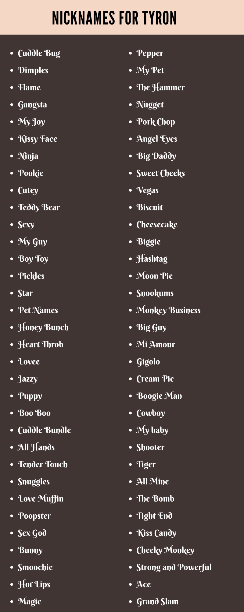 best nickname for tyrone