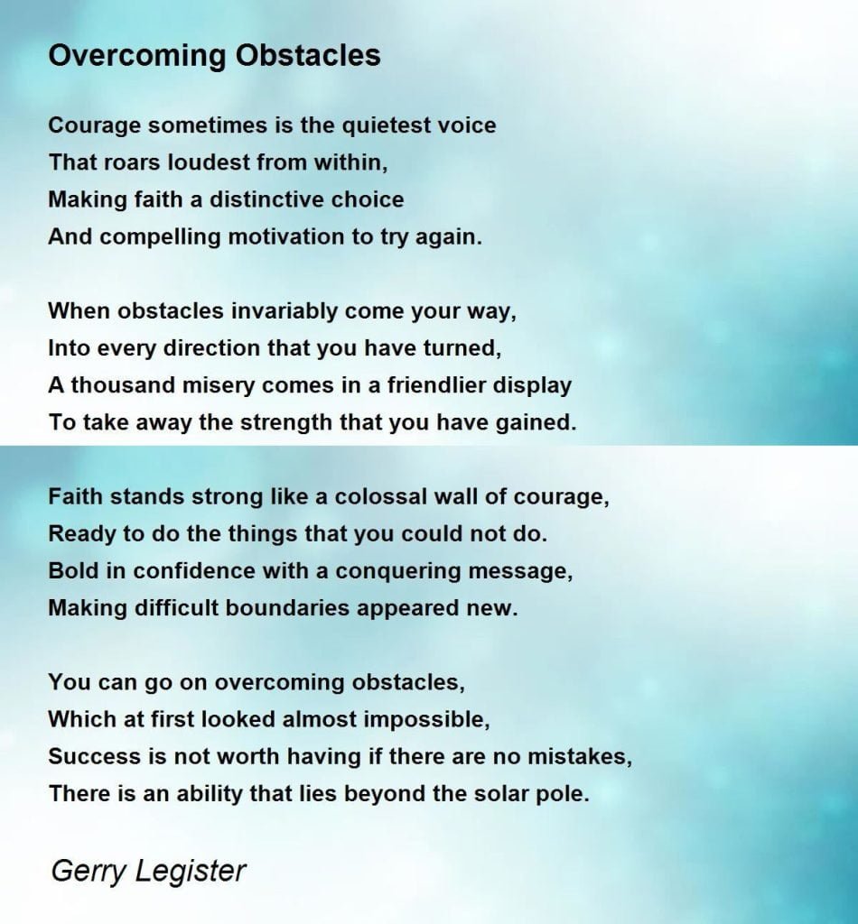 best overcoming poems