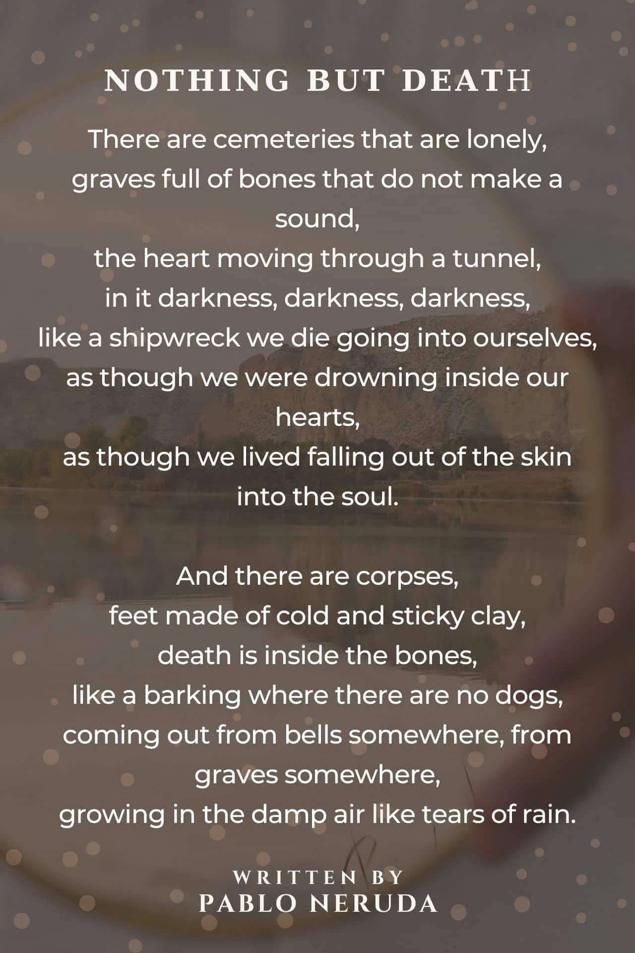 best pablo neruda poems about death