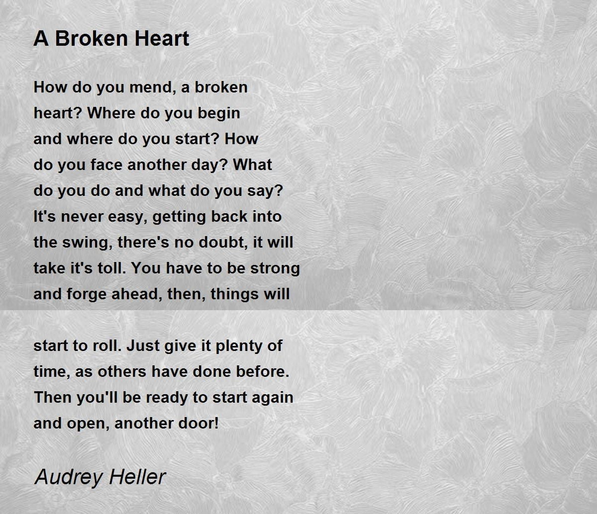 best poems about a broken heart