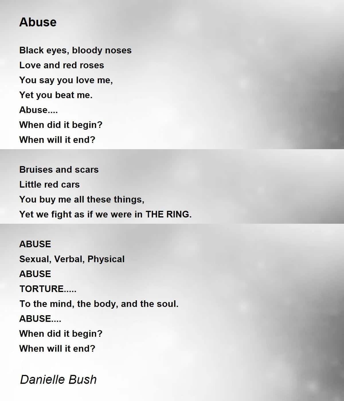 best poems about abuse