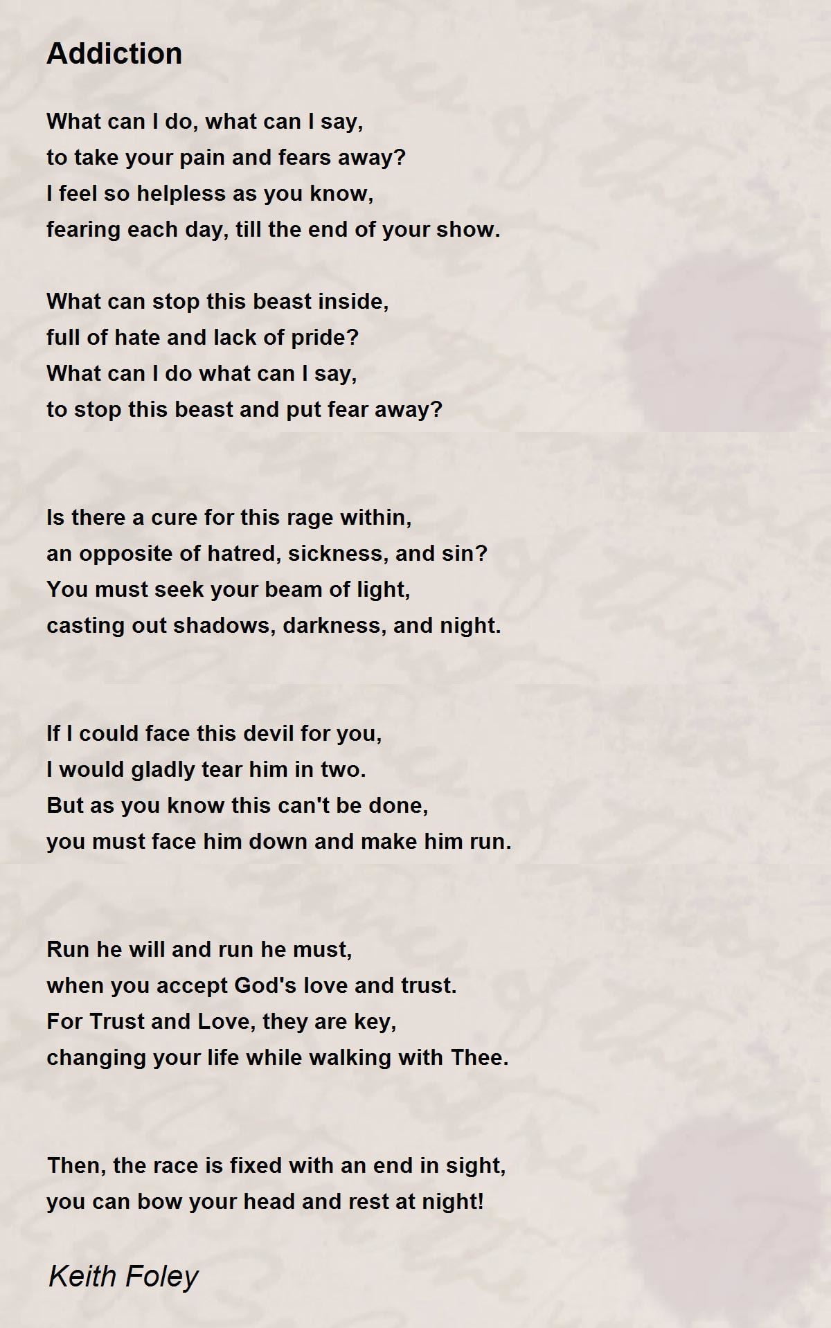 best poems about addiction