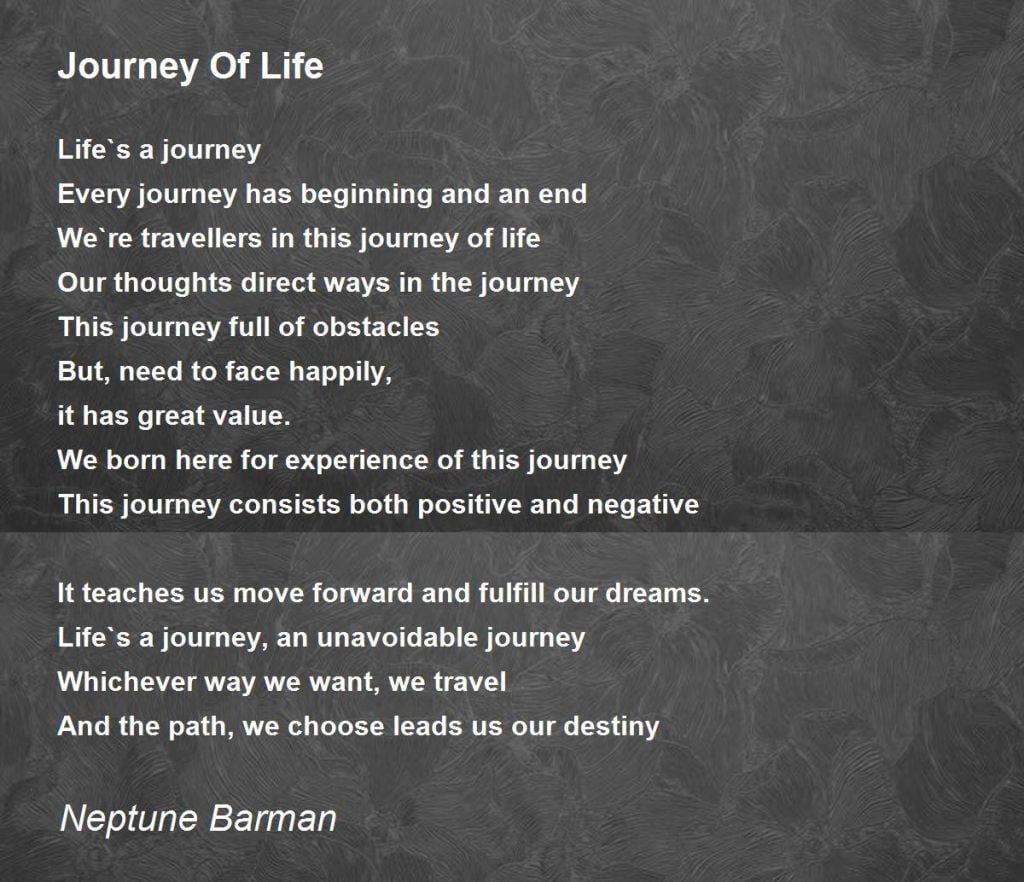 best poems about beginning a journey
