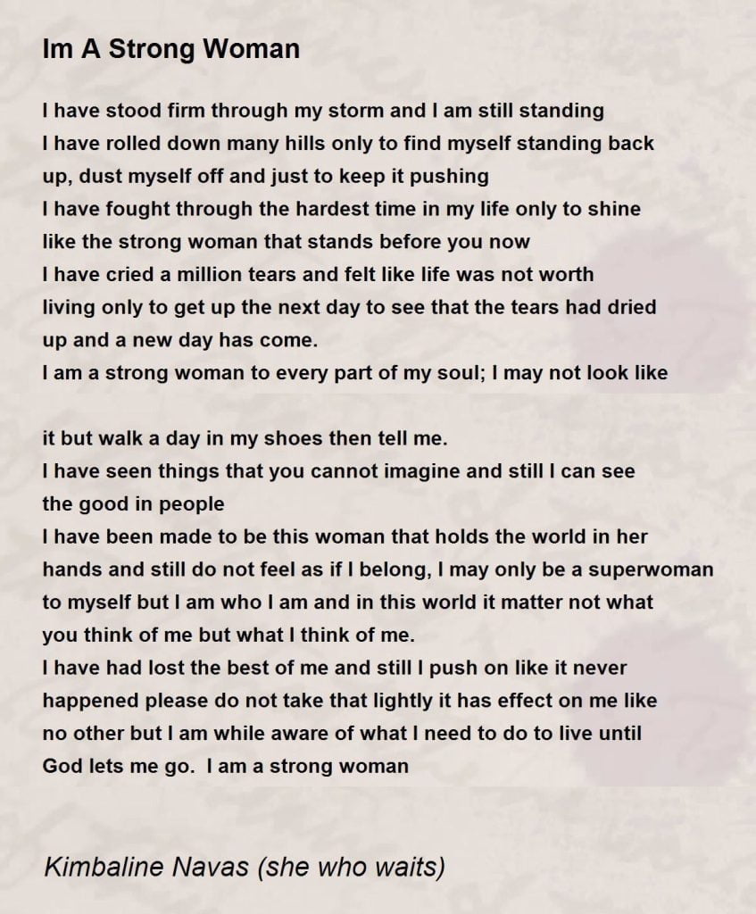 best poems about being a strong woman