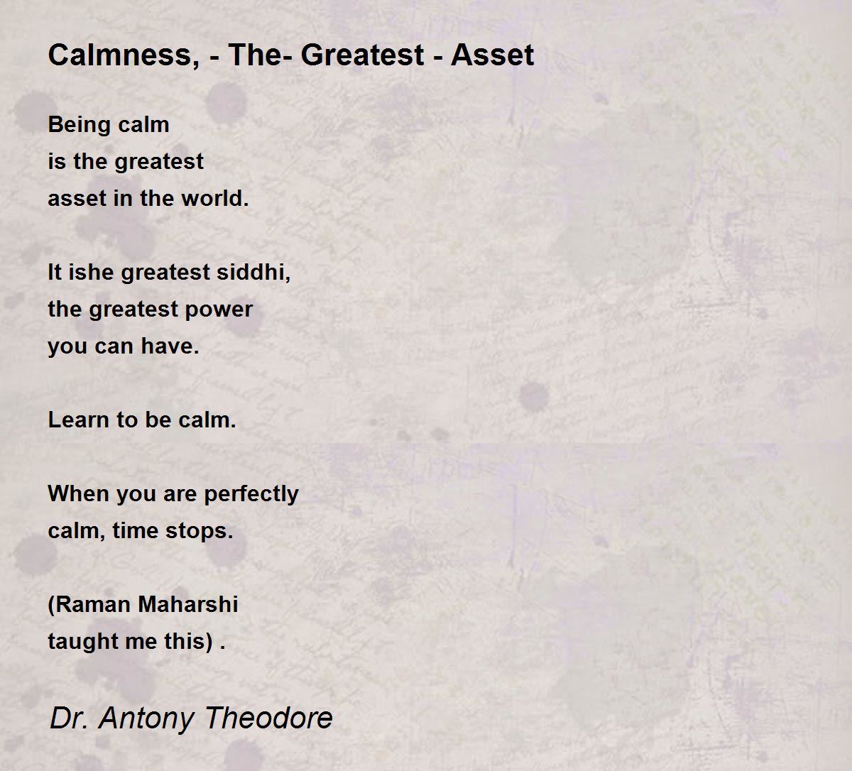 best poems about calmness