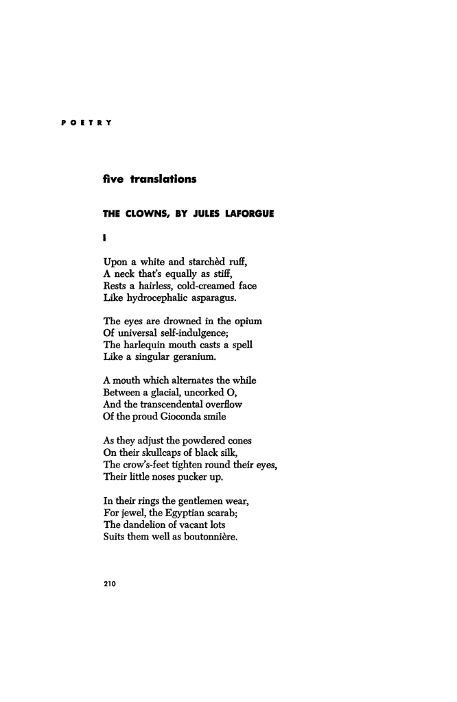 best poems about clowns