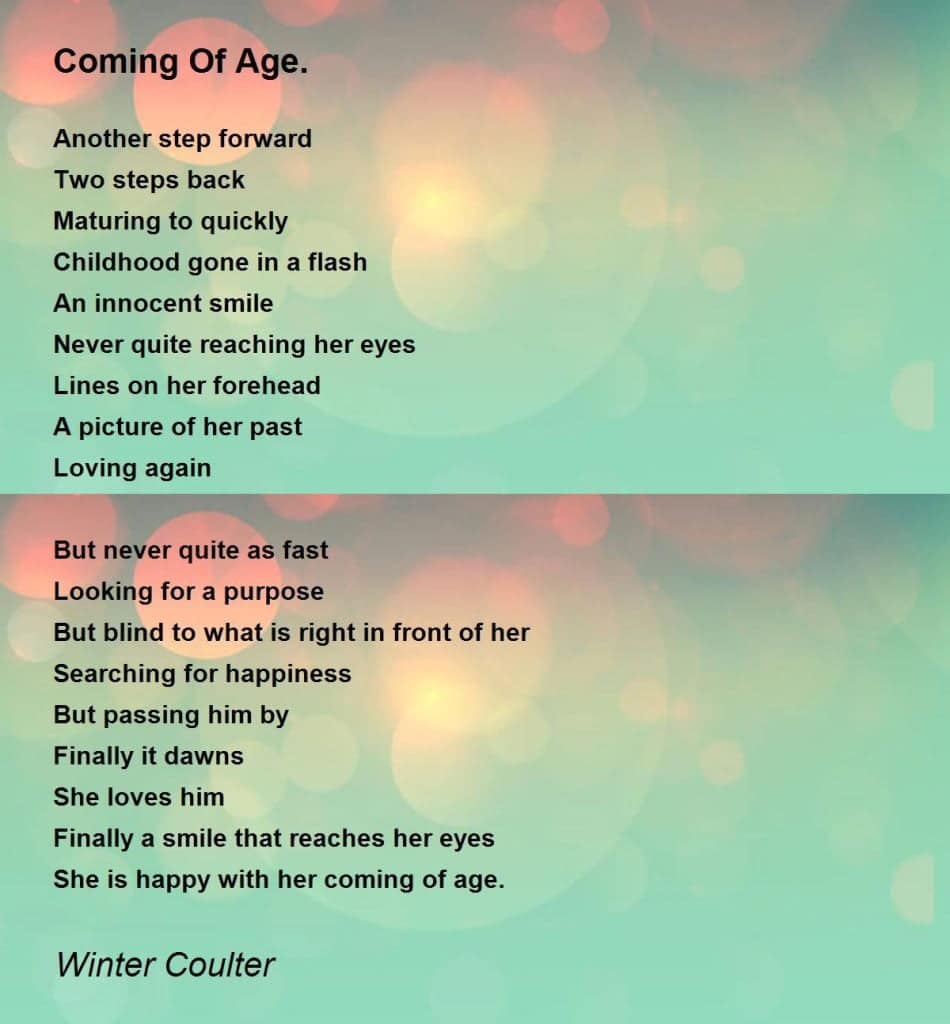 best poems about coming of age
