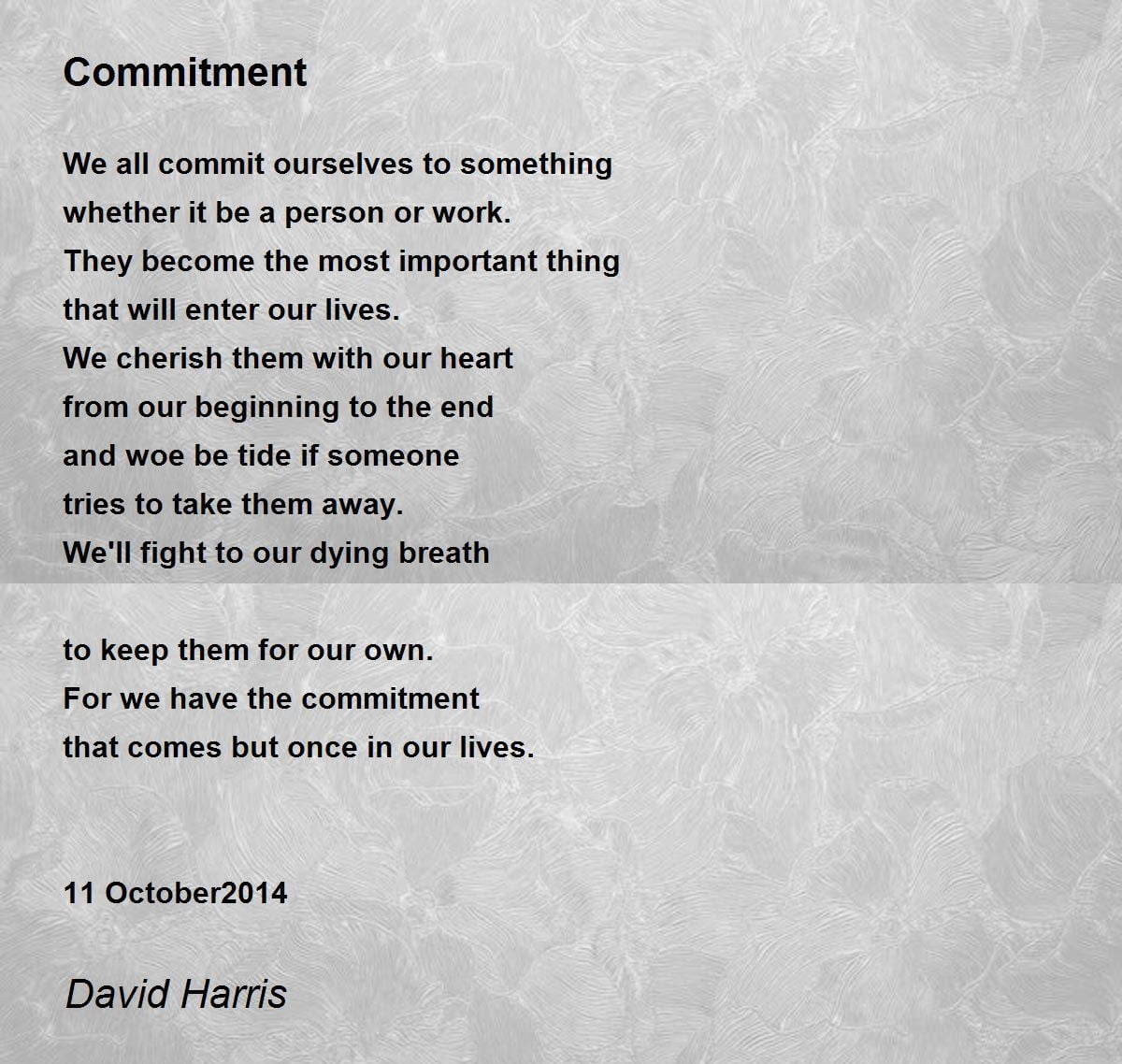 best poems about commitment