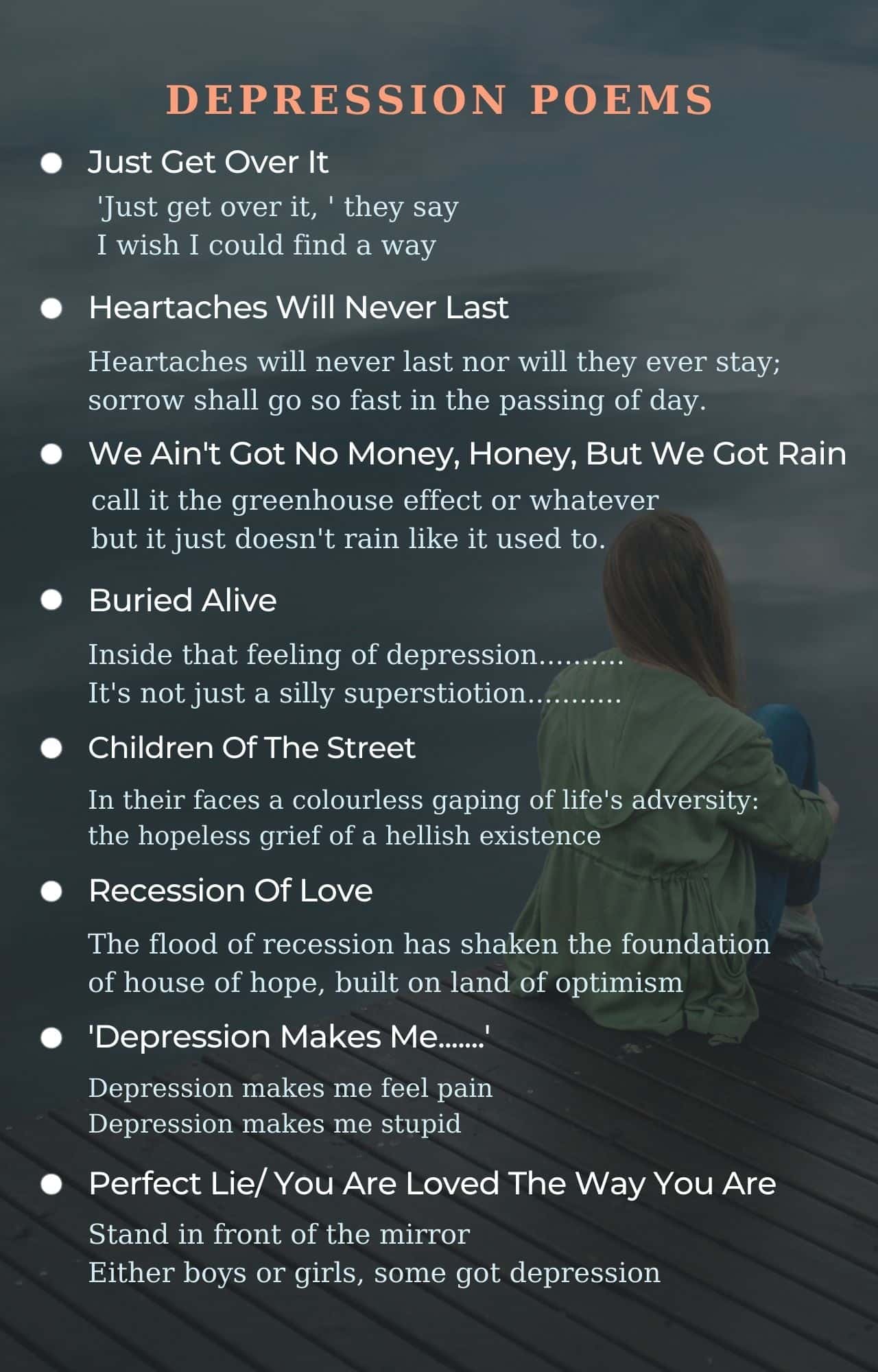 best poems about depression and pain