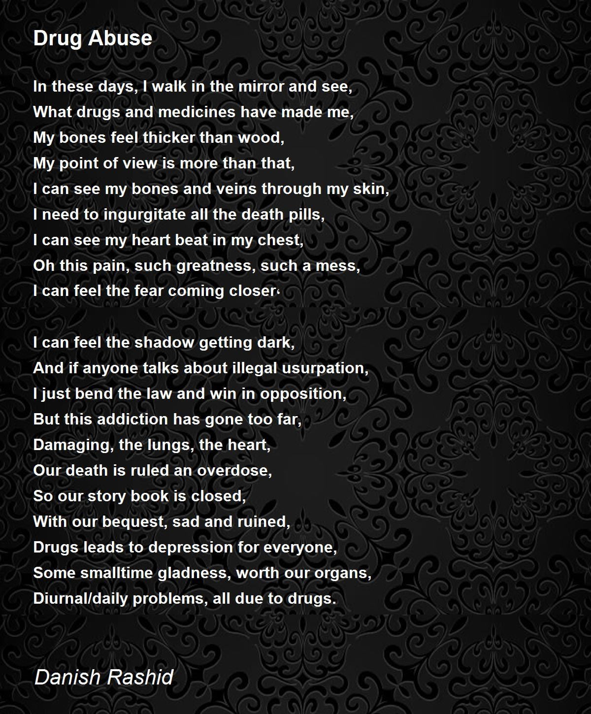 best poems about drug users