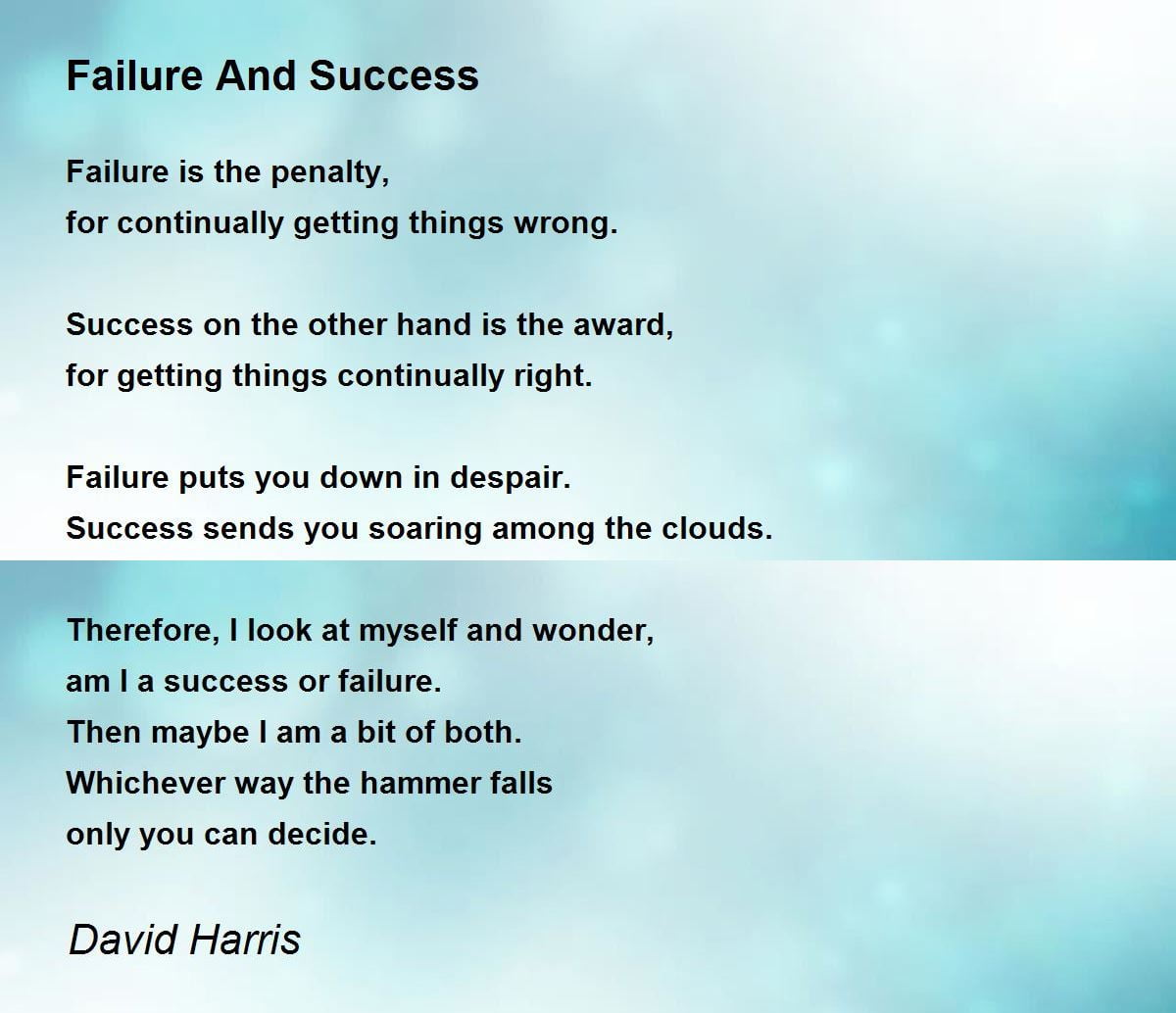 best poems about failing