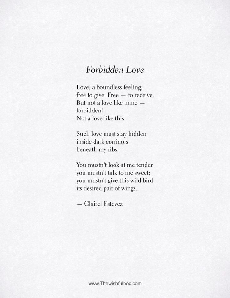 best poems about forbidden love