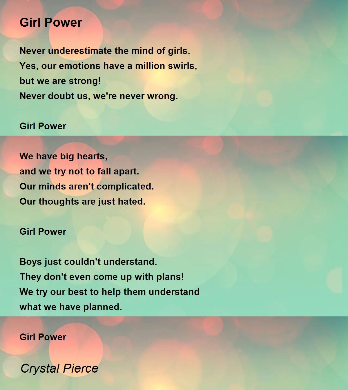 best poems about girl power