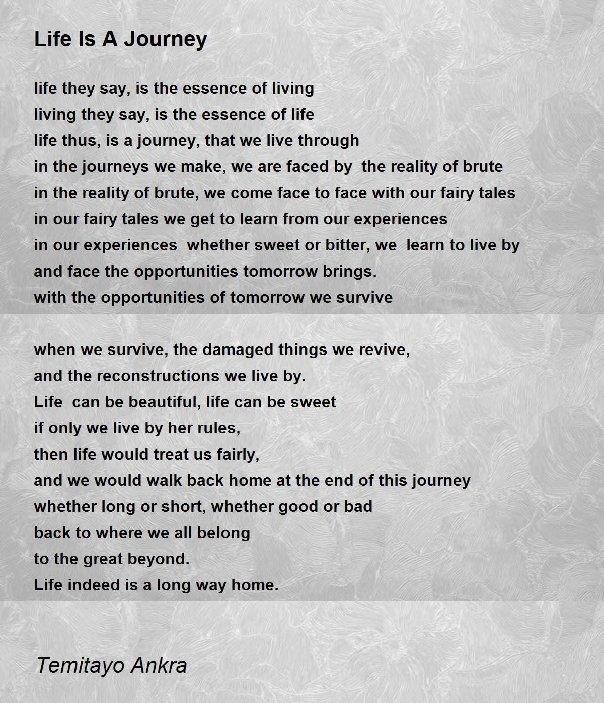 best poems about journeys in life