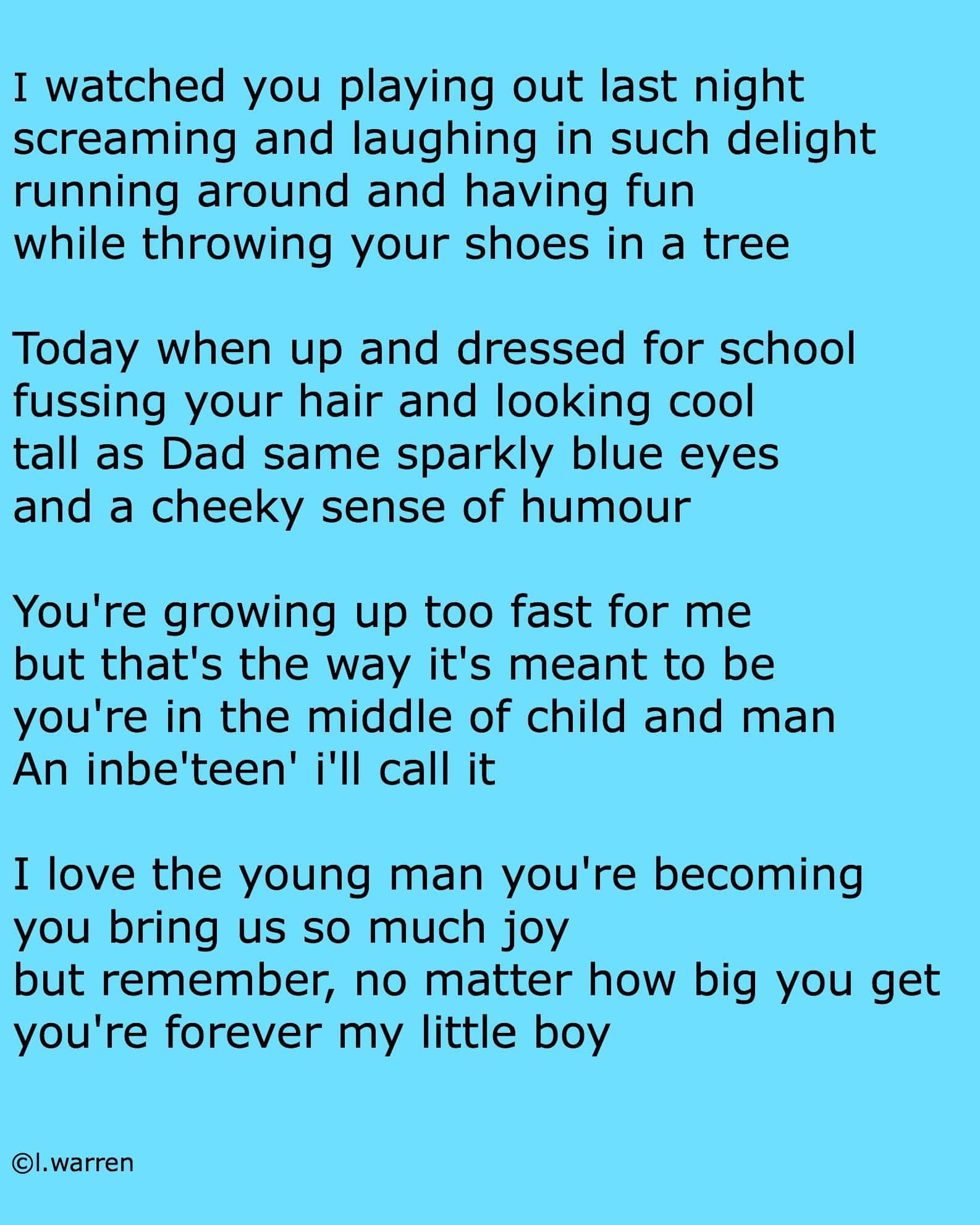 best poems about kids growing up