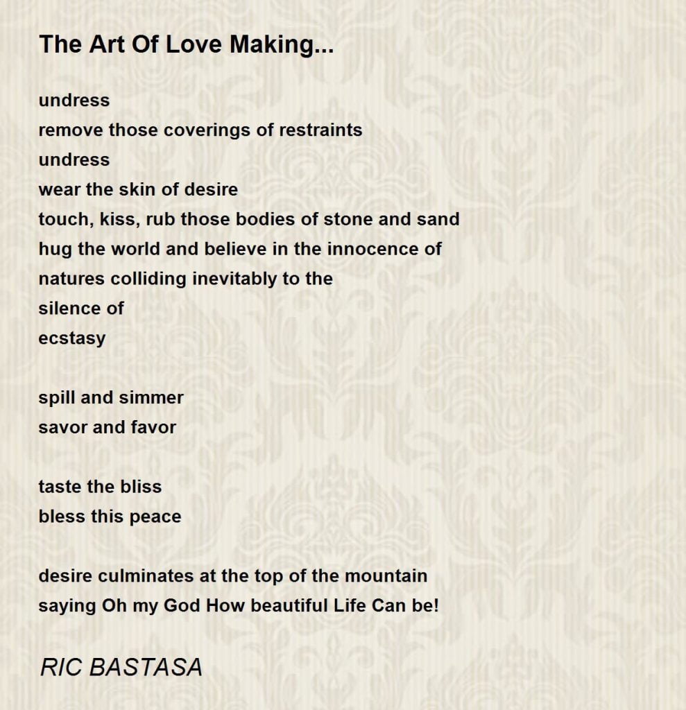 best poems about lovemaking