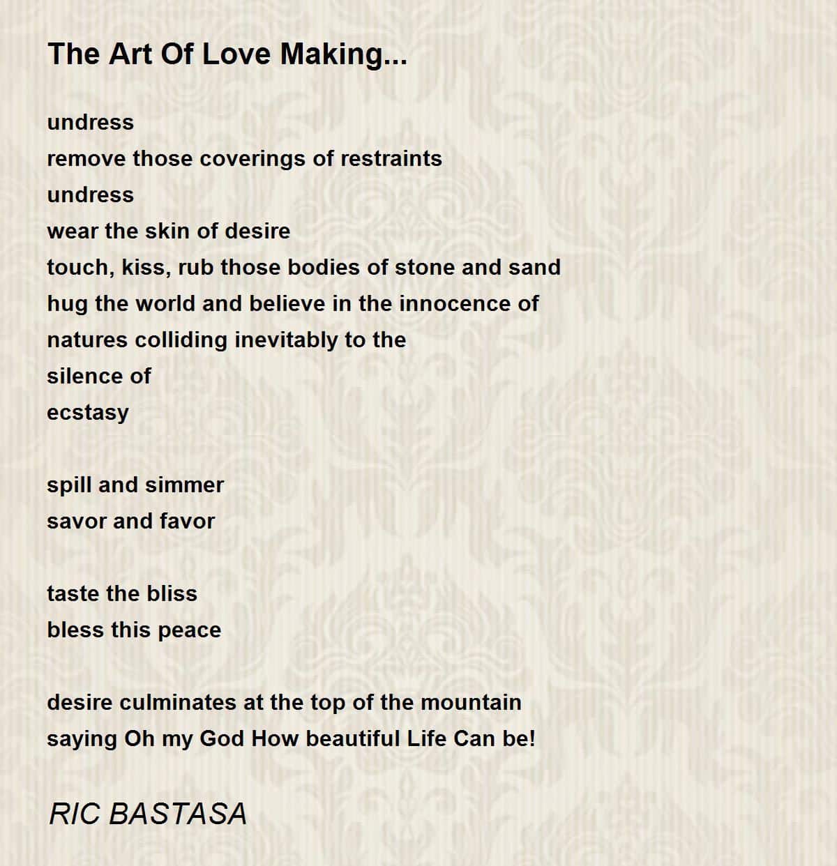 best poems about lovemaking