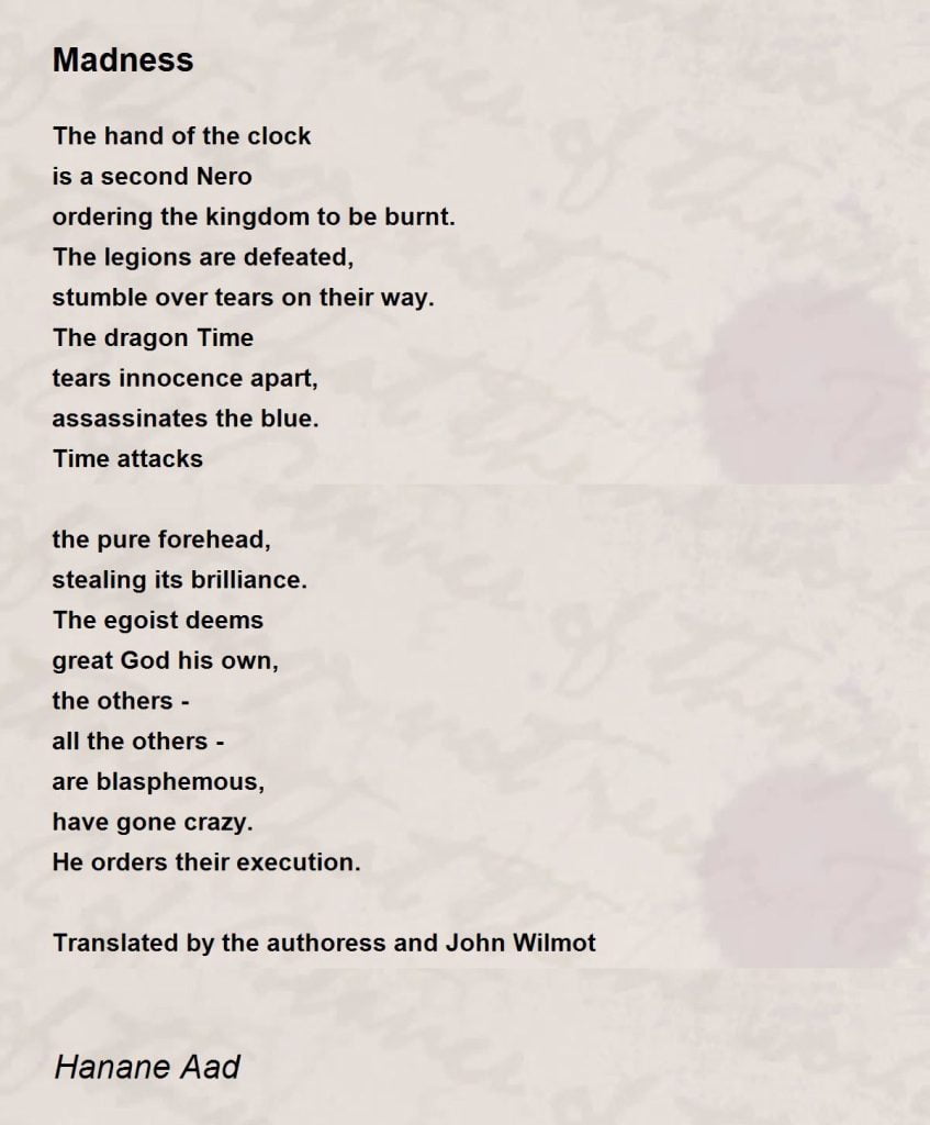 best poems about madness