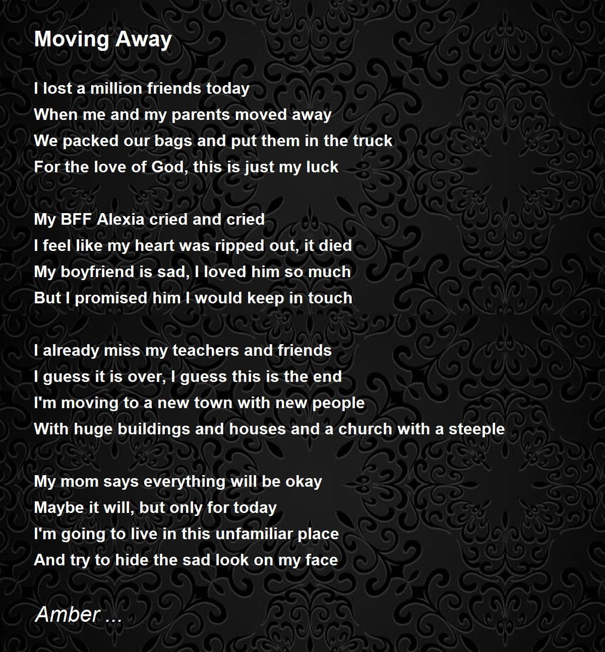 best poems about moving away