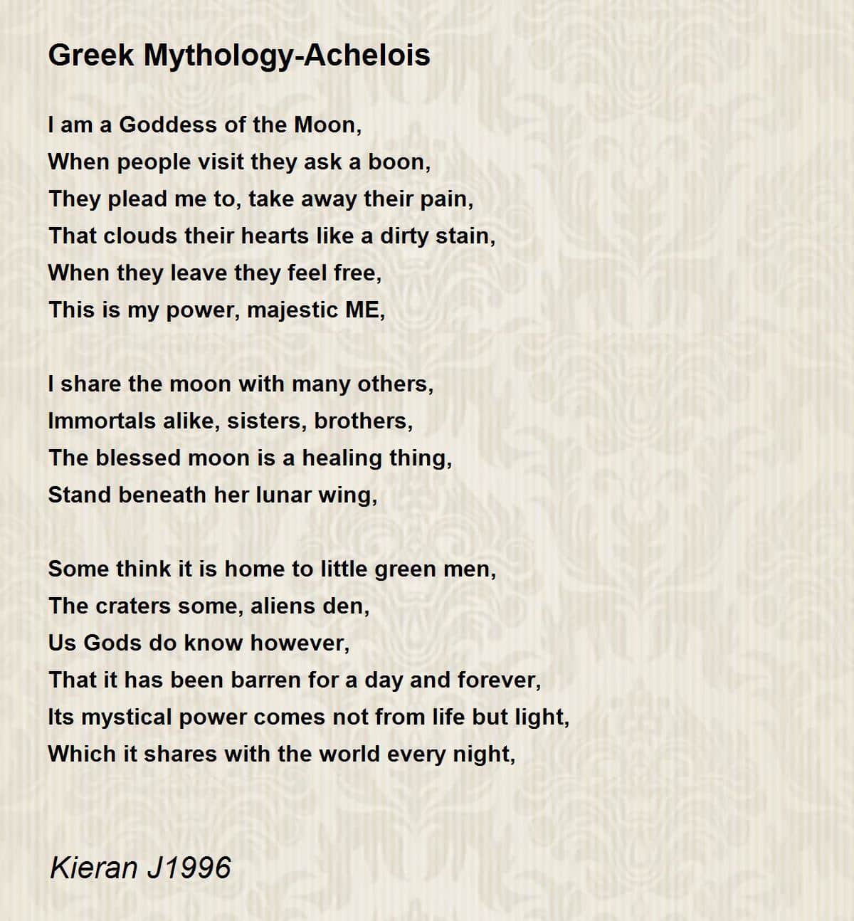 best poems about mythology