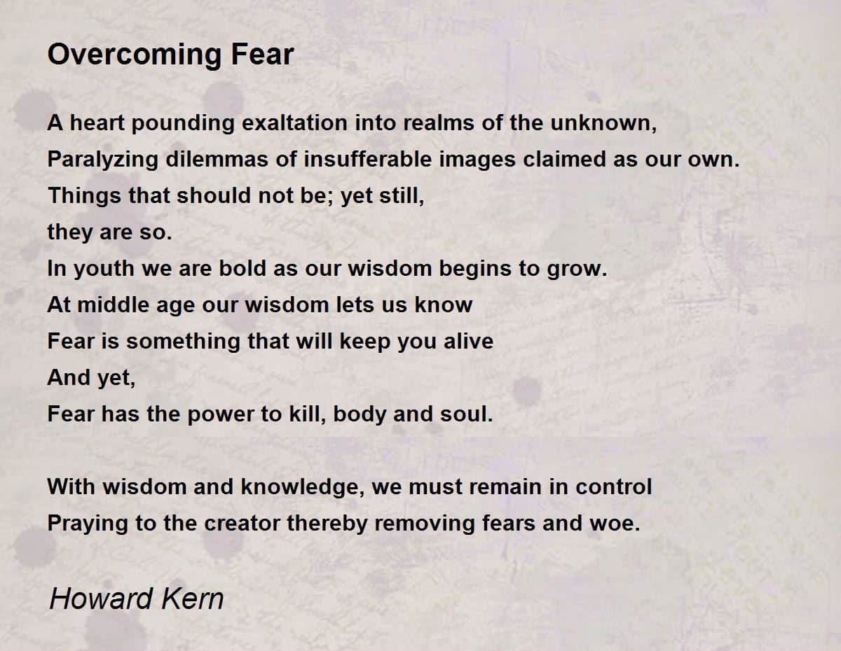 best poems about overcoming fear