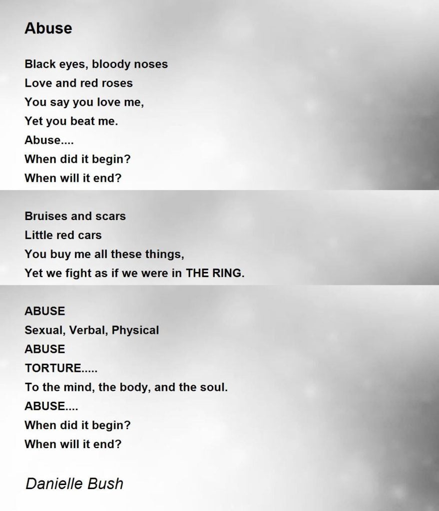 best poems about physical abuse