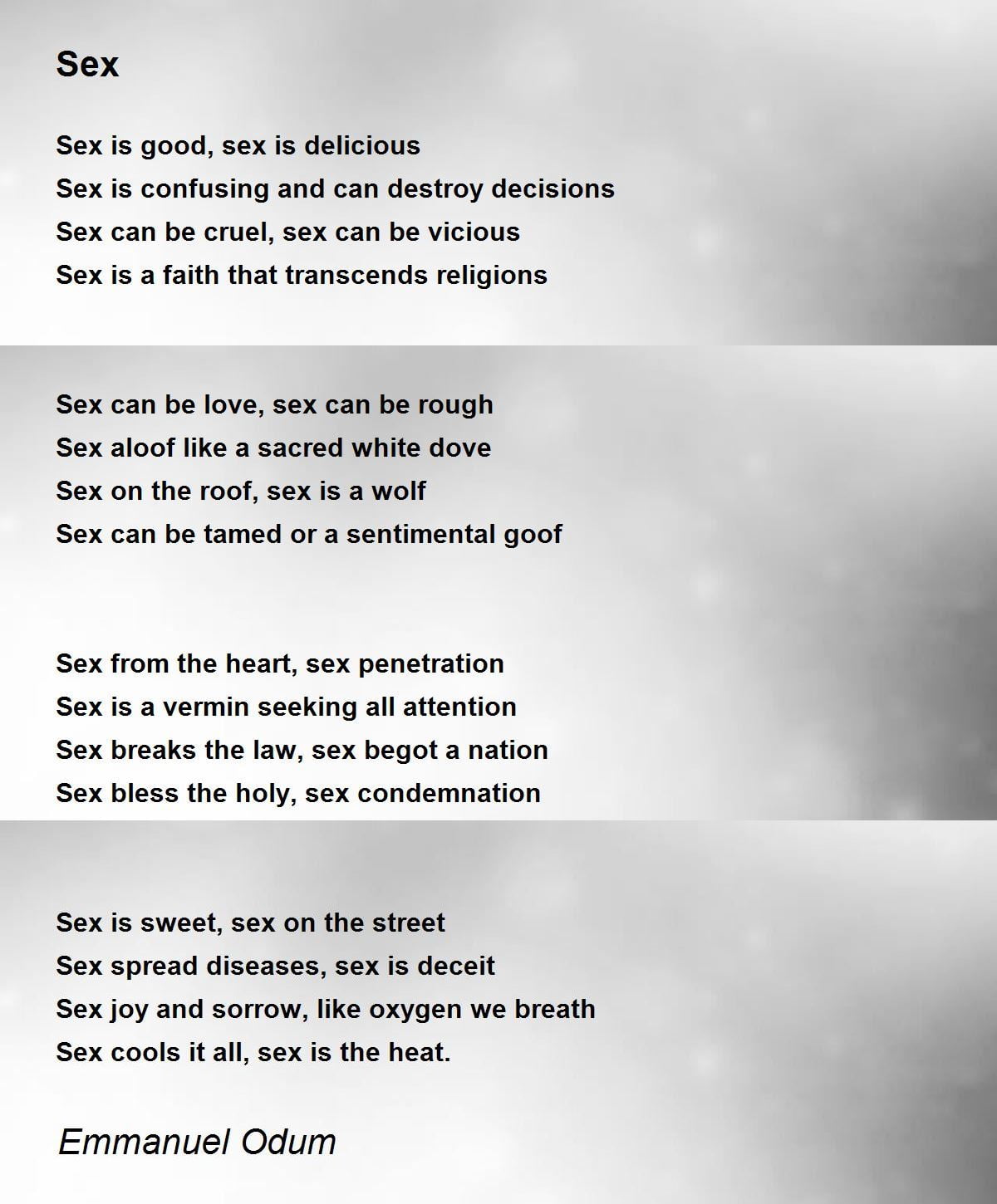 best poems about sex