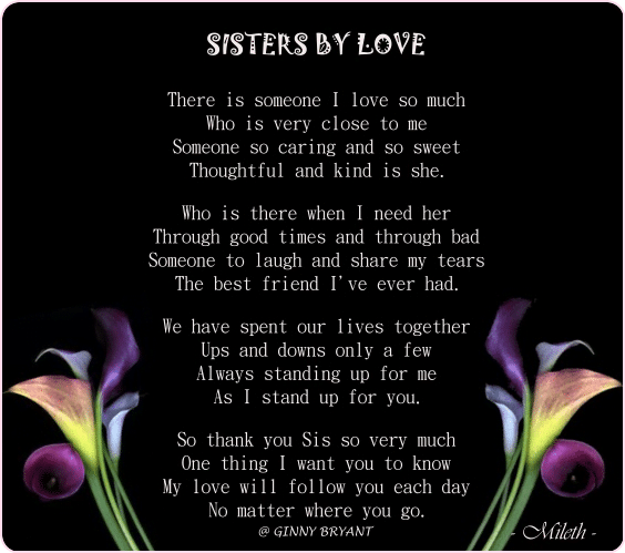 best poems about sisters