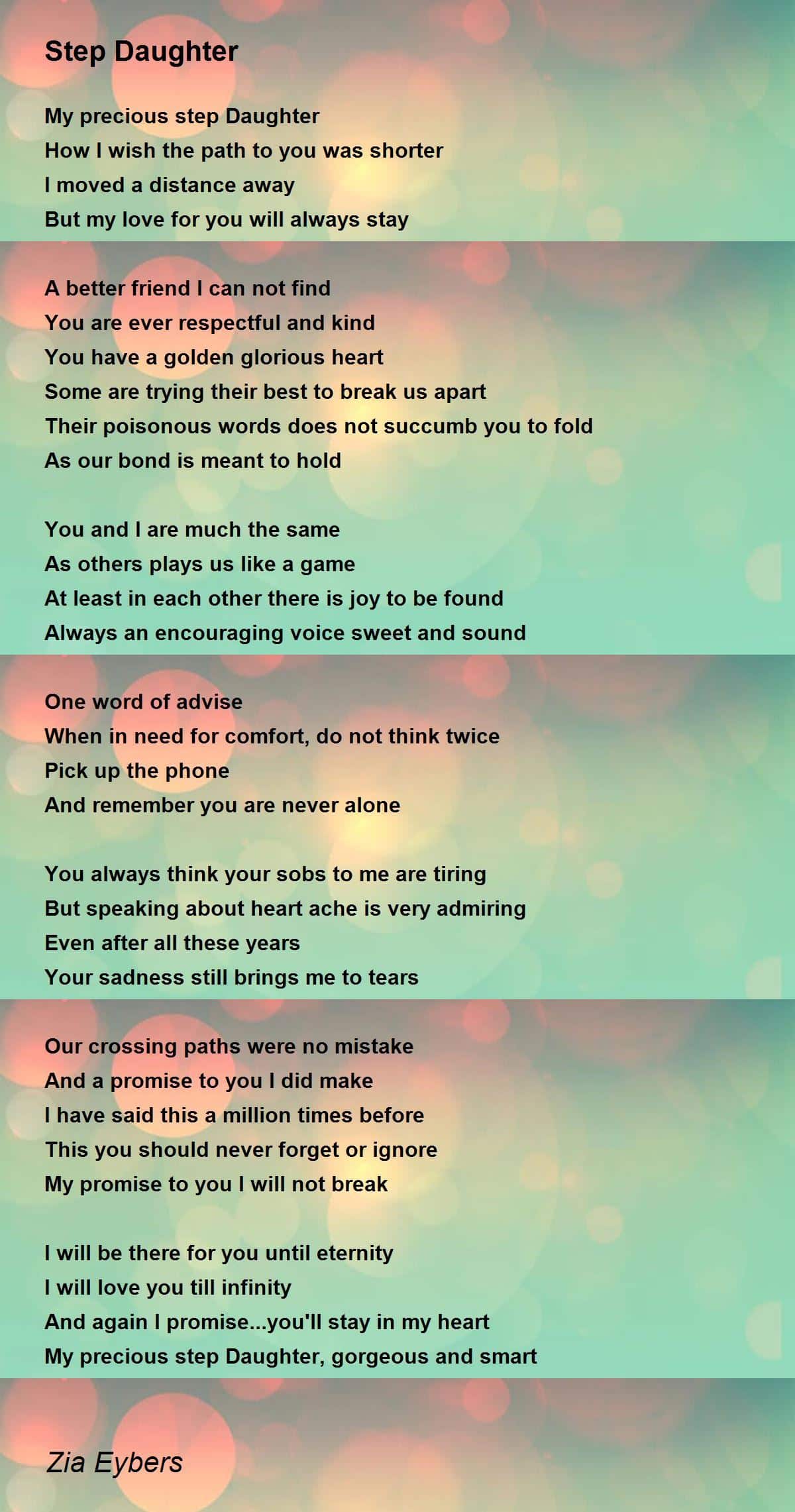 best poems about stepdaughters