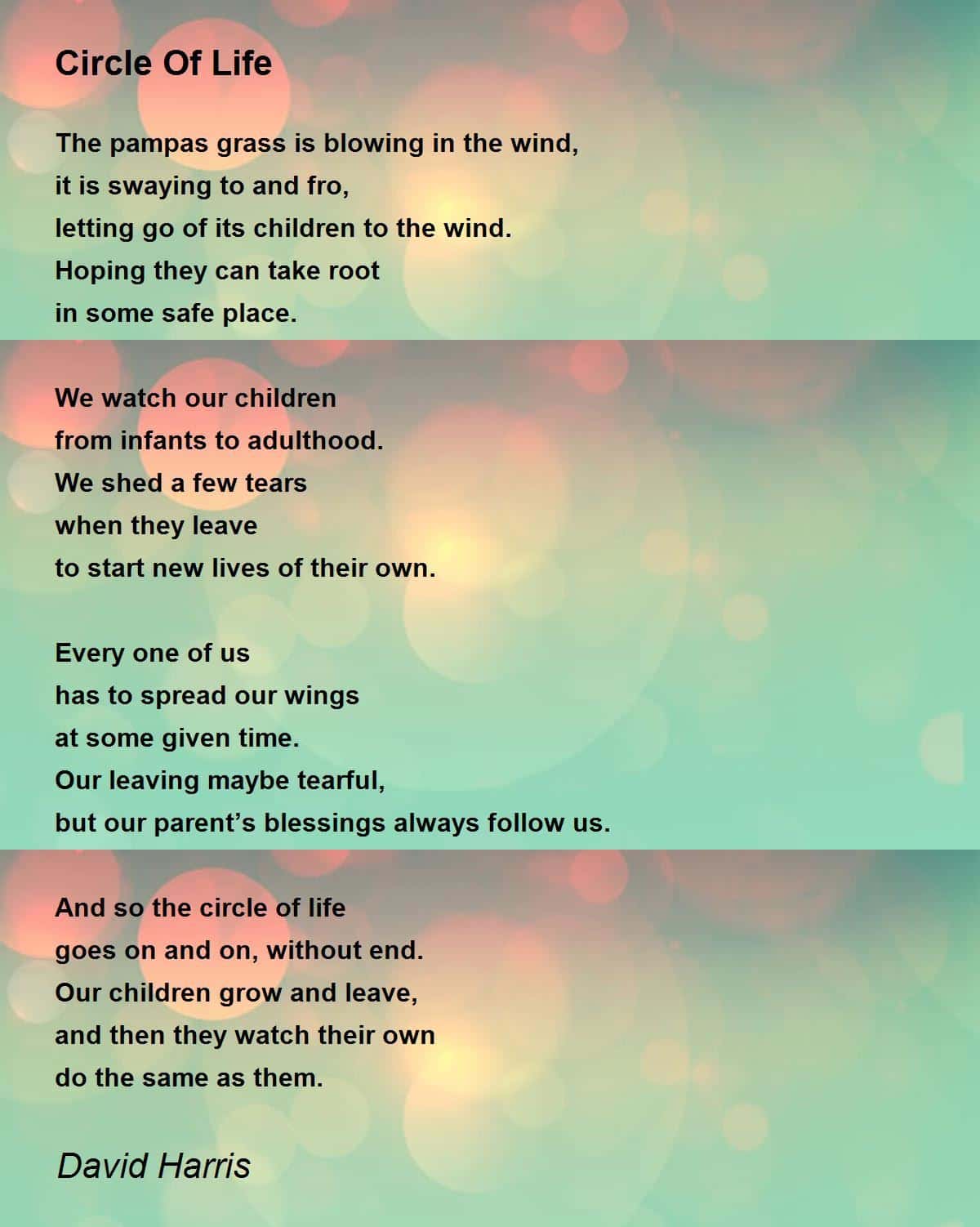 best poems about the circle of life
