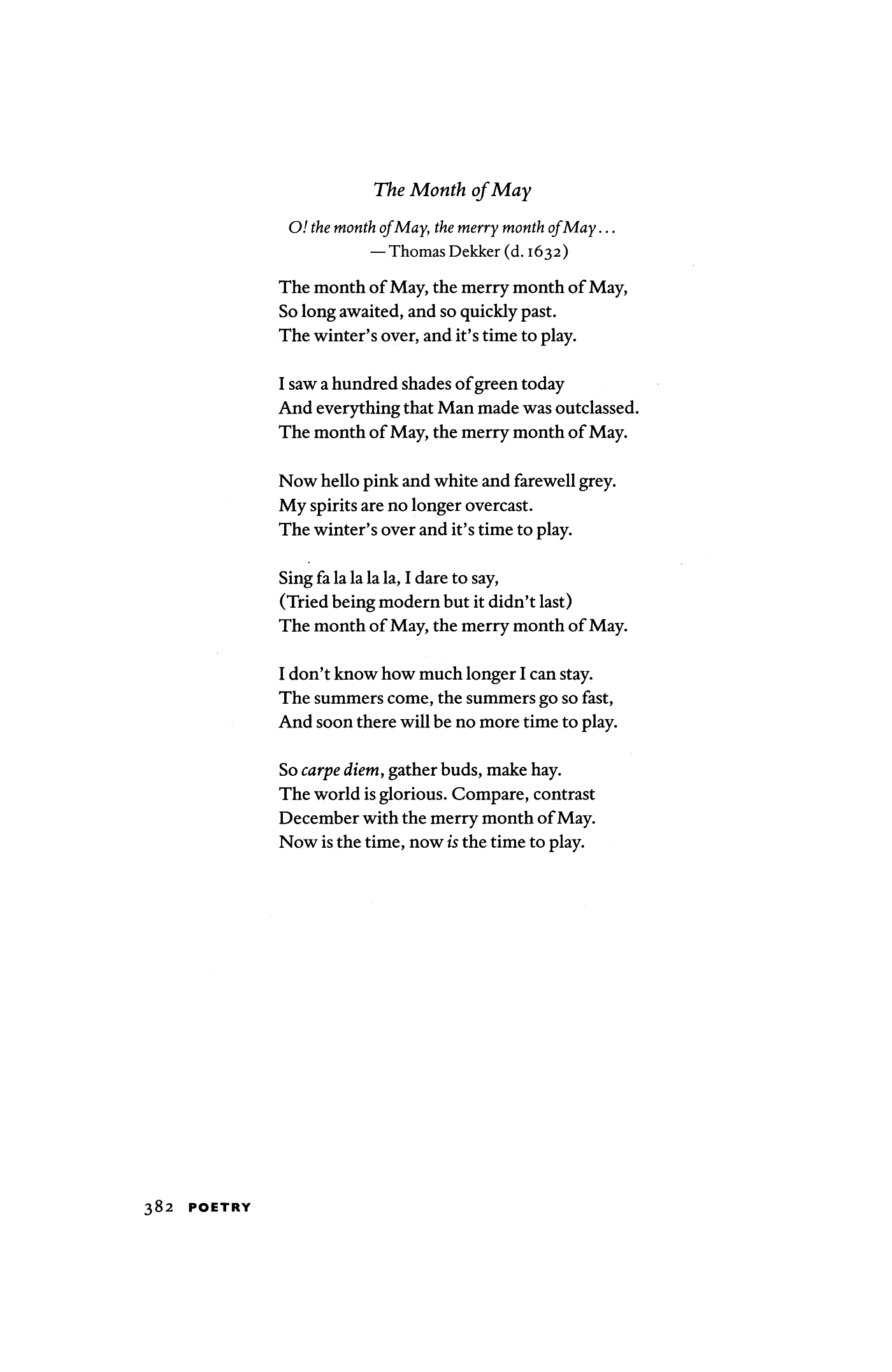 best poems about the month of may