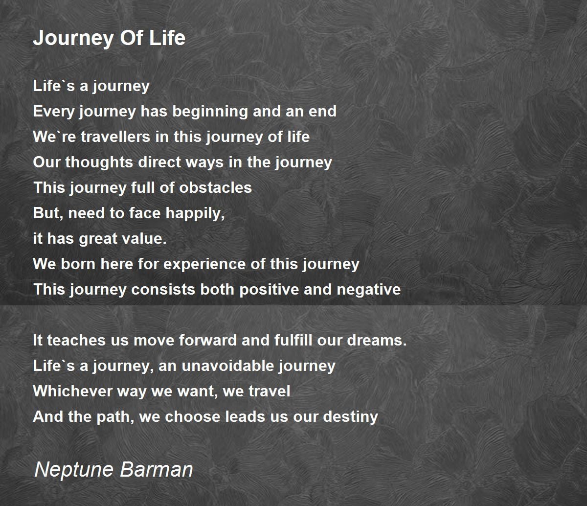 best poems about traveling through life