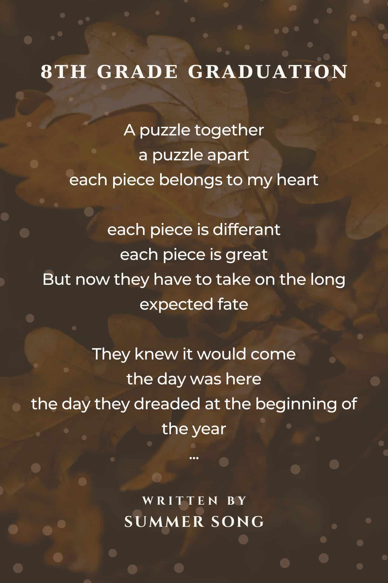 best poems for eighth grade