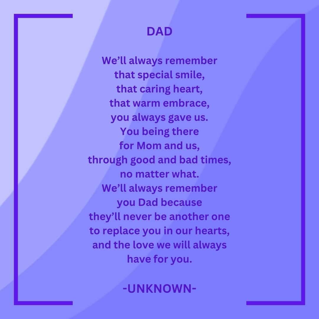 best poems for funeral programs father