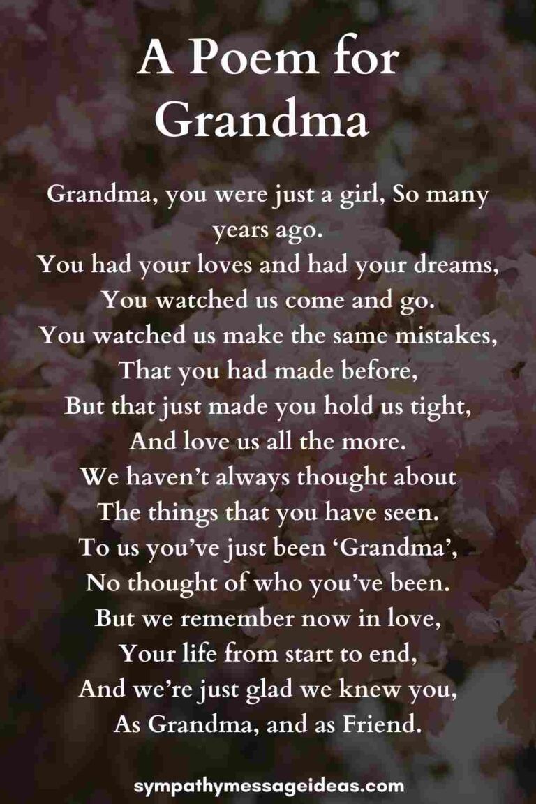 best poems for grandmothers death