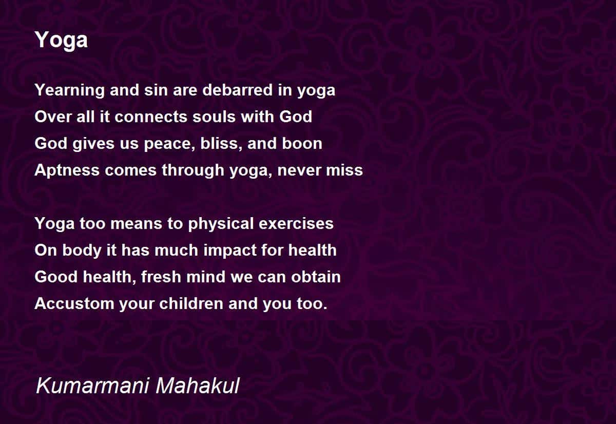 best poems for yoga