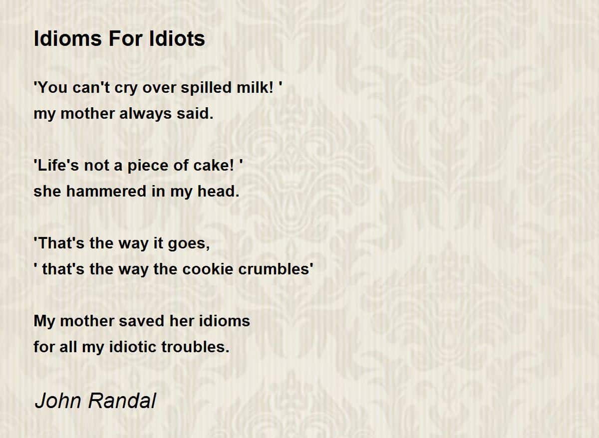 best poems idioms