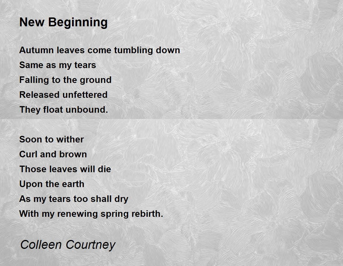 best poems new beginning