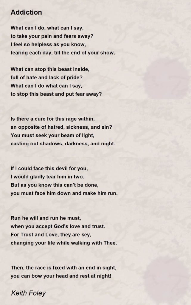 best poems on addiction