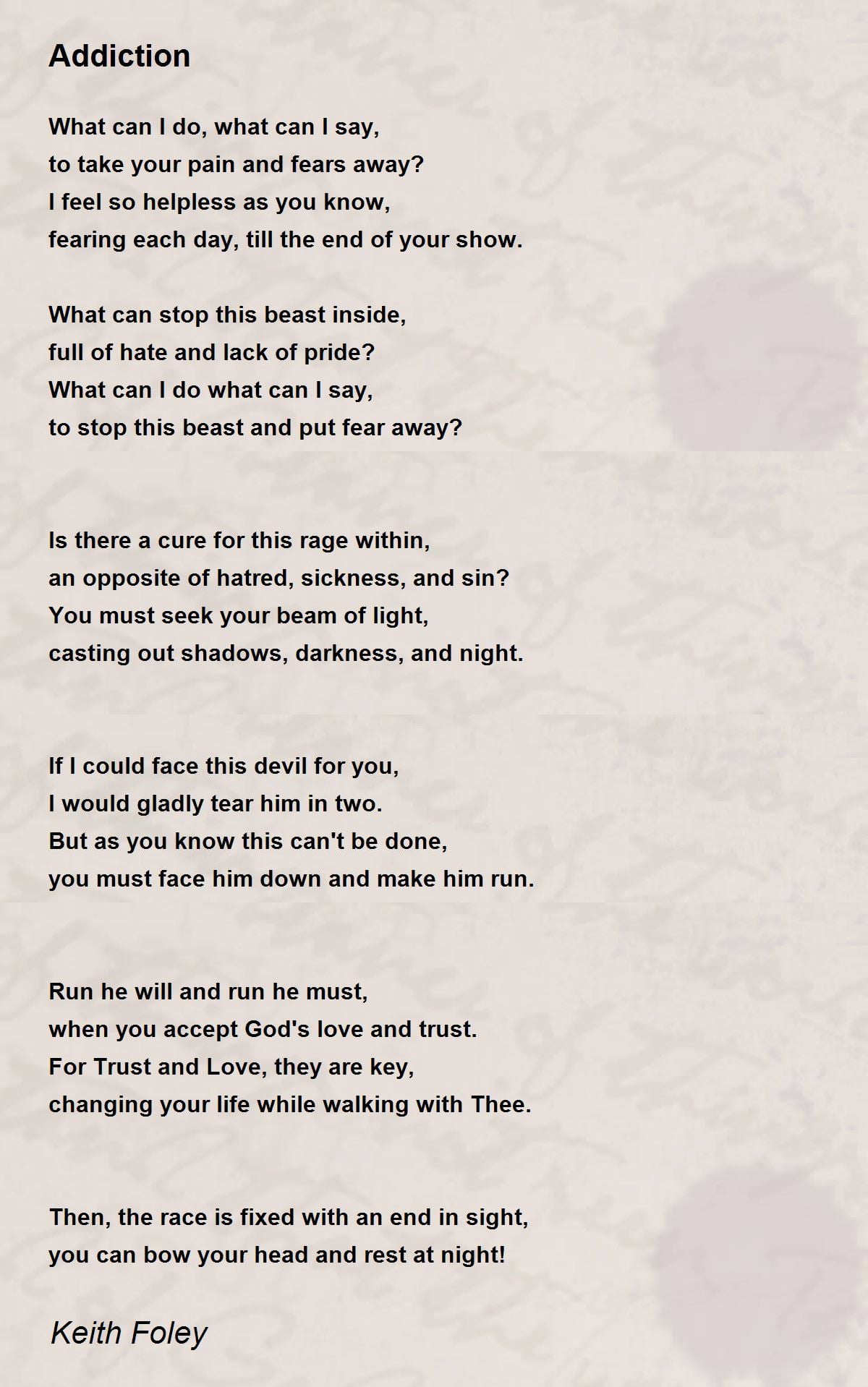 best poems on addiction