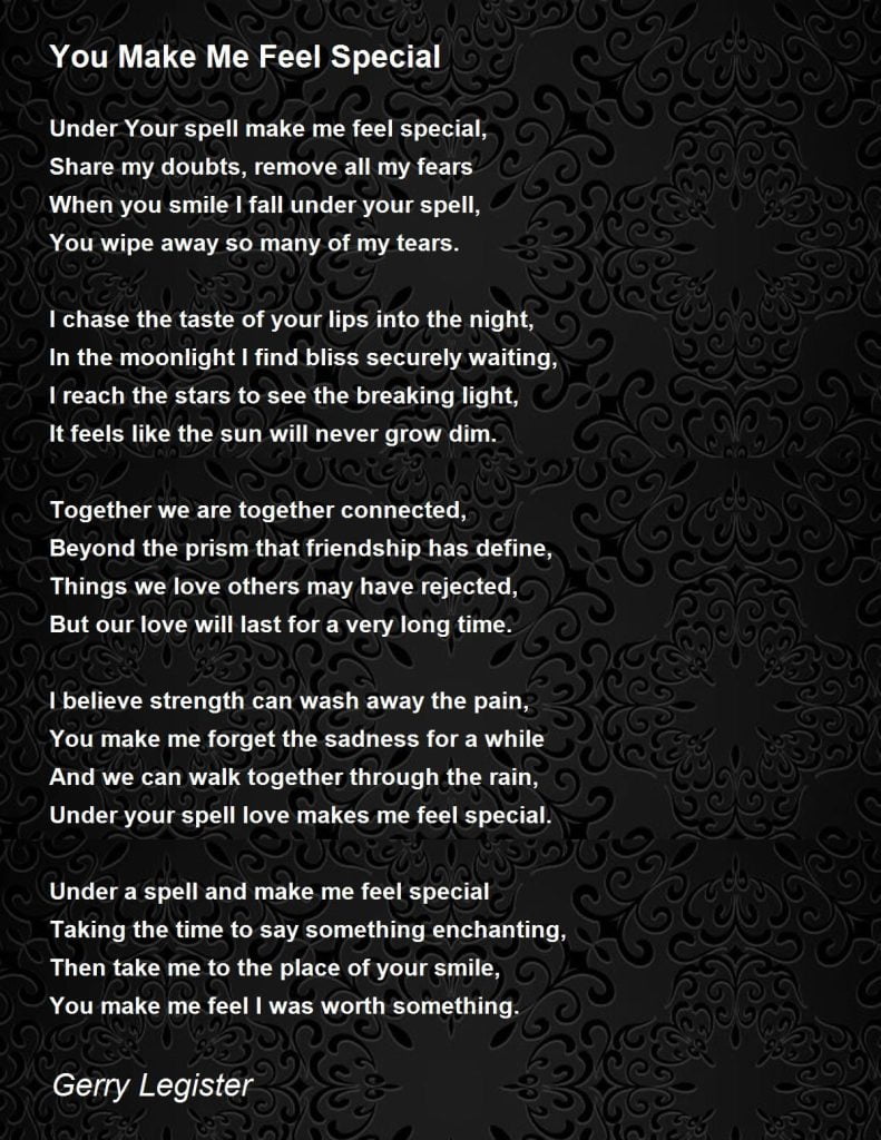 best poems to make someone feel special